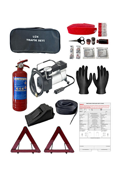 Halidi Trafik Seti Kompresor Kaza Tespit Tutanağı Eldiven Hediyeli Trafik Seti