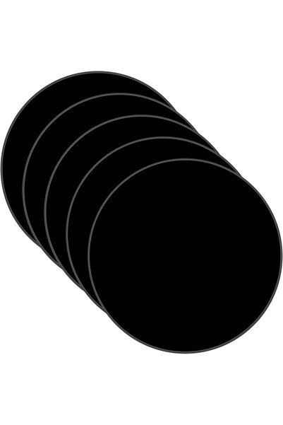 Slasa ألواح أكريليك دائرية سوداء من مادة البليكسيجل، مواد حرفية يدوية (5 قطع)