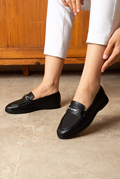 topukludünyası Daily Buckle Loafer Women's Ballet Shoes