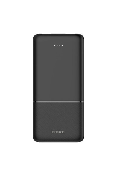 DELTACO Baterie externă cu încărcare rapidă 10000 mAh, Negru