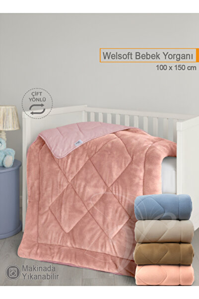 Vionel Home Lüks Welsoft Bebek Yorganı | 100x150 cm | Çift Taraflı Kullanım | Kuzu Tüyü Yumuşaklığı