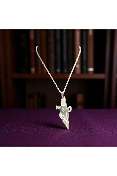 GOOG DESIGN Palestine-Palestine Map and Key Model Special Design Necklace