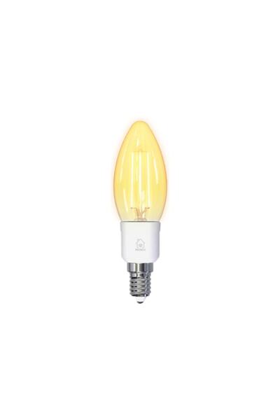 DELTACO Bec LED inteligent cu filament - SMART HOME C35, E14, WiFi 2.4GHz, 4....