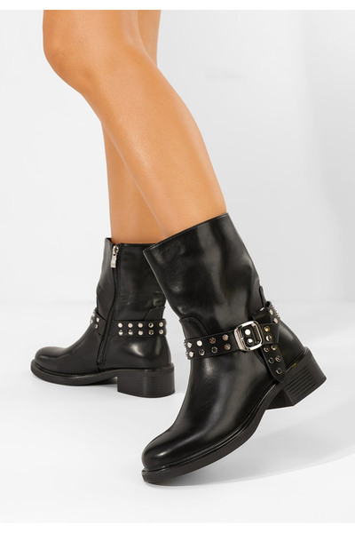 B T Shoes Ghete dama Sakida negre