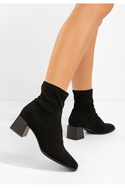 B T Shoes Botine cu toc gros Denonia negre