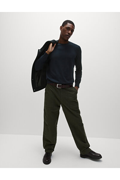 Marks & Spencer Pure Cotton Yuvarlak Yaka Triko Kazak