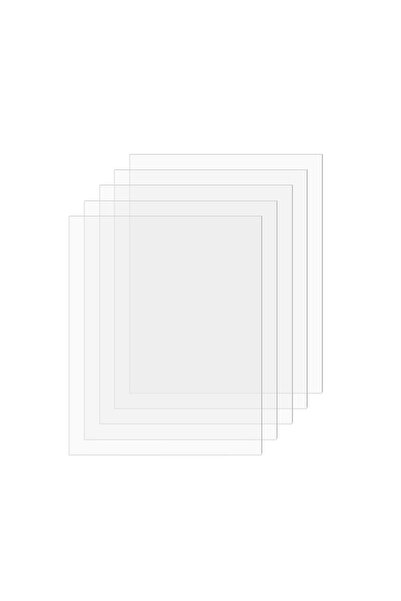 SimbaLux ألواح أكريليك شبكية شفافة، 8×10 سم، 0.04 سم (1 مم)، عبوة من 5 ألواح بلاستيكية شفافة