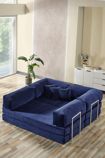 Evdemo Legom Petek Aktivite Koltuğu Yatak Olabilen Çok Amaçlı Kanepe L Koltuk Mavi