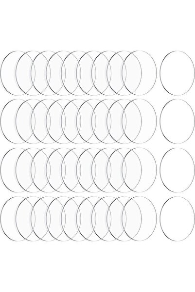 Slasa 40 قطعة من ألواح الأكريليك الشفافة المستديرة مقاس 3 × 3 بوصات، وأقراص أكريليك بسمك 0.12 بوصة للحرف اليدوية