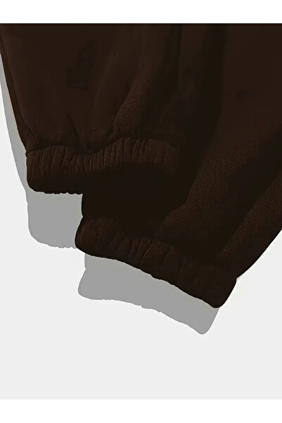 LOUİSA Γυναικείο σετ με κουκούλα με στάμπα NewYork-Καφέ Φούτερ