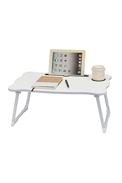 Lawazim طاولة كمبيوتر محمول قابلة للطي 60×40×26 سم - مكتب سرير مع فتحة أدراج ...