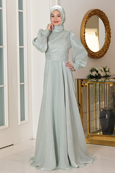 Raika Moda Omuz Detaylı Bahar Tesettür Büyük Abiye