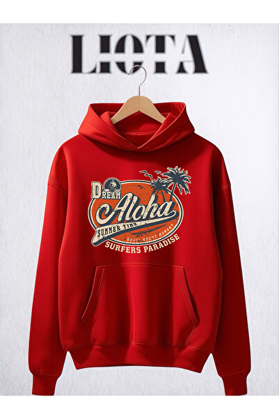 Vordevia سويت شيرت قطني كبير الحجم مطبوع عليه ألوها مكون من 3 خيوط