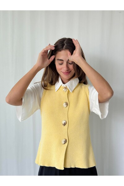 Retrobird Knitwear Vest Women Yellow