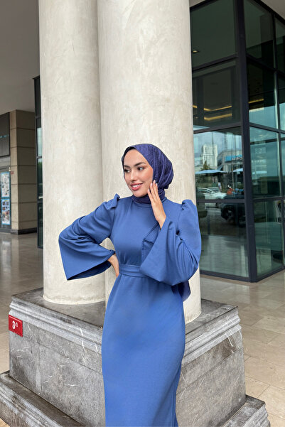 Tarzım Tuba Elvin Spanish Sleeve Hijab Dress Black