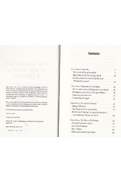 Harper Collins The Subtle Art of Not Giving a Bleep - A Counterintuitive Approach to Living a Good Life