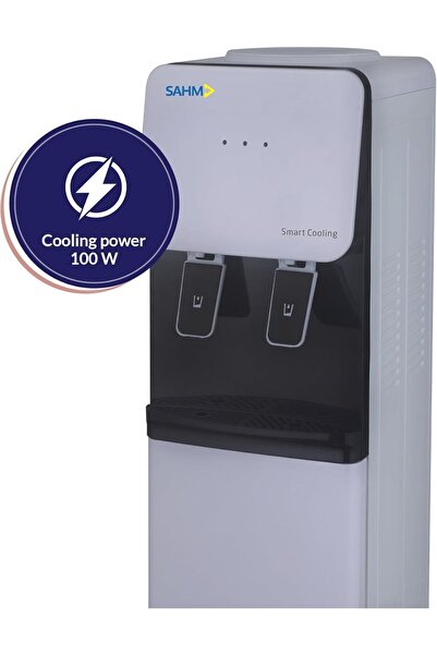 SAHM Dual Faucet Water Dispenser with Hot & Cold Functions, 500W Heating, 100W Cooling, Stainless St