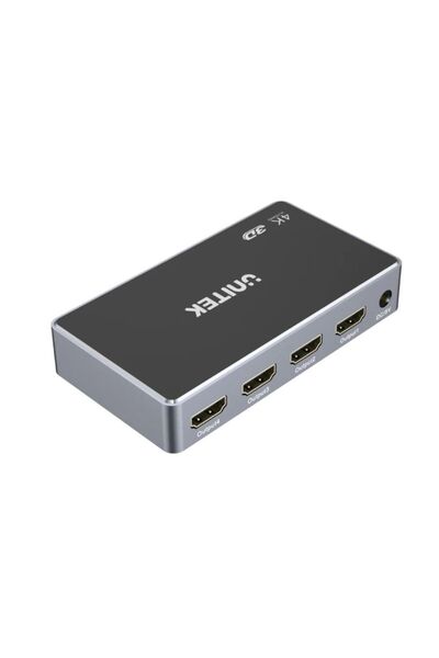 Unitek 4K HDMI Splitter 1×4 – 4K30Hz UHD, 3D, Dolby DTS, Space Grey | V1109A