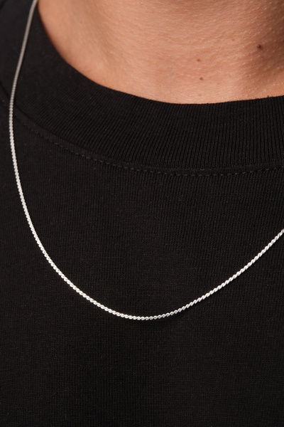 ByFlorya Jewelry قلادة رجالية من الفولاذ المطروق بسلسلة ملفوفة 1 مم مقاومة لل...