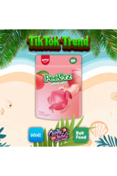 Amos Peelerz Gummy Peach - Peach Flavor 170g