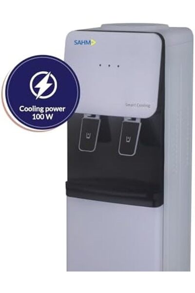 SAHM Dual Faucet Water Dispenser with Hot & Cold Functions, 500W Heating, 100W Cooling, Stainless St