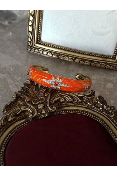 h&b design jewel Vip Turuncu Kelepçe Bileklik