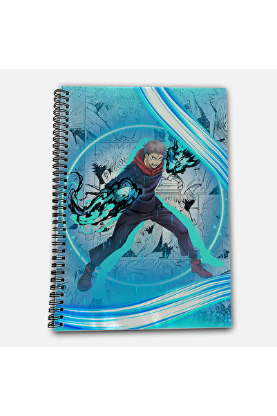 Define Moyas Jujutsu Kaisen Itadori Yuji Striped A4 School Notebook 72 Sheets Model 1