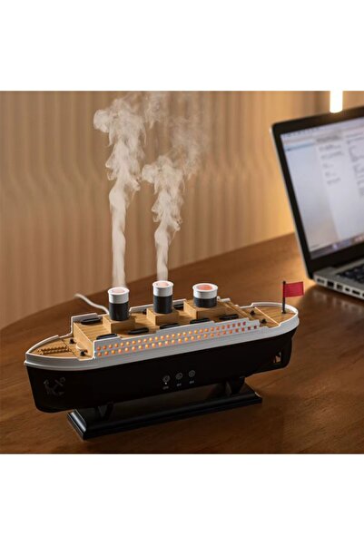 STLIFE Titanic Buhar Hava Nemlendirici Gemi Tasarımlı Ev Ofis İşyeri Kız Erke...