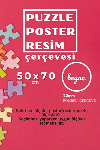 AtlasSG 22lik BEYAZ Puzzle 1000 Poster Resim Çerçevesi PVCli Postersiz Resims...