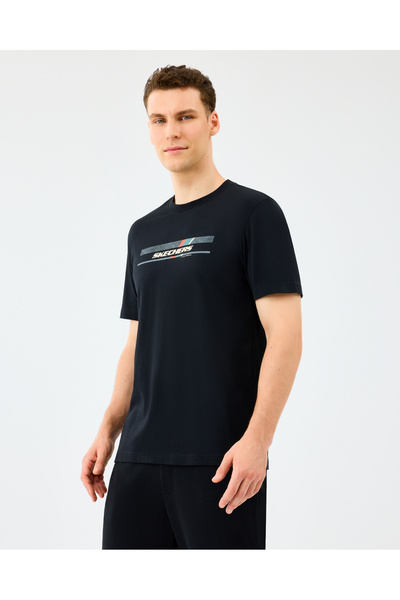 SKECHERS M Light Fabrict-Shirt Erkek Siyah Tshirt S2520114-3817