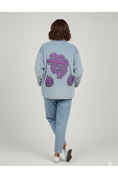 ARDSU Purple Skull Printed Women's Fleece