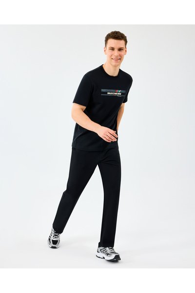 SKECHERS M Light Fabrict-Shirt Erkek Siyah Tshirt S2520114-3817