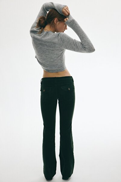 H&M İspanyol Paça Fitilli Kadife Pantolon