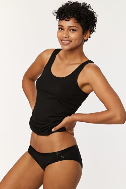 Woody 3-Piece Women's Panties-Wıs - 199-Black