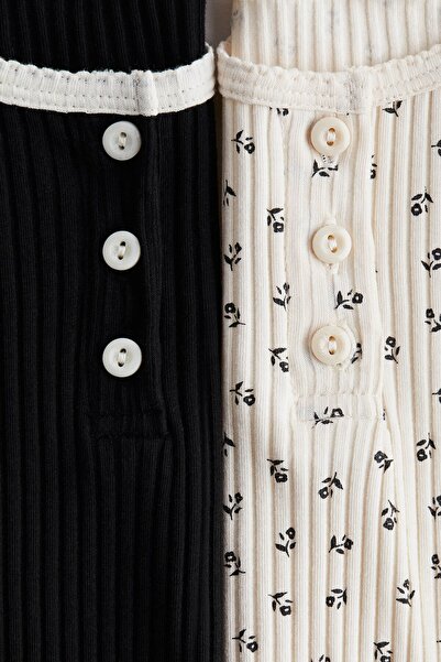 H&M 2'li Ribanalı ve Pamuklu Üst