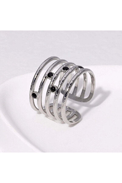 Pursehuit Ασημένιο δαχτυλίδι, ρυθμιζόμενο, ανοξείδωτο ατσάλι, επιχρυσωμένο με...