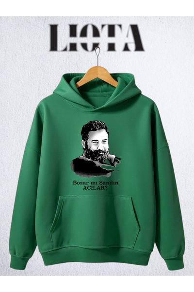 Vordevia سويت شيرت أحمد كايا مطبوع من القطن بثلاث خيوط كبير الحجم