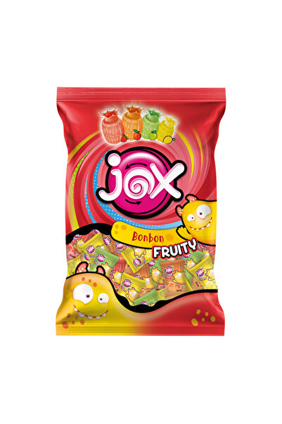 JOX Fruity Bonbon Meyve Aromalı Sıvı Dolgulu Bonbon Şeker 500 Gr