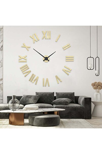 Marktna Distinctive wall clock made of shiny gold acrylic