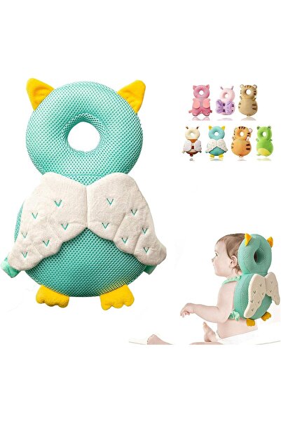 Flippy Backpack Pillow for Head Protection, Flippy, Owl Design, Mesh Style, for Babies, 33x6x19 cm, 180 g,