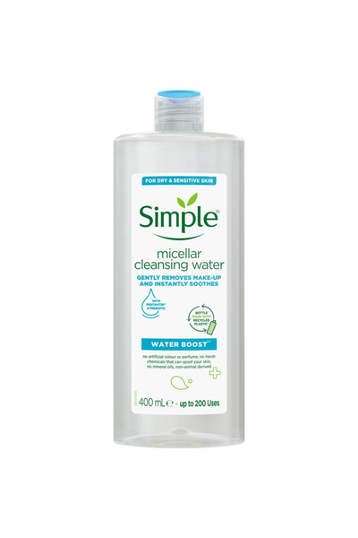 Simple Micellar Water for Dry and Sensitive Skin, Water Boost, 400 ml