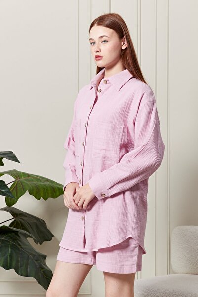 BNZ TEKSTİL 100% Cotton Fabric Cool Women's Shirt