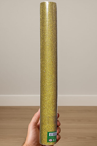 Limmy Ανοιχτό κίτρινο ασημί αυτοκόλλητο ακετάτη 45x200 cm - 1 τεμάχιο