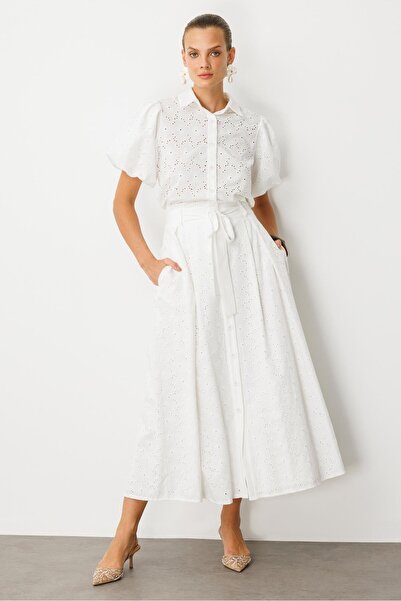 accort Pamuklu Fisto Uzun Etek-KEMIK