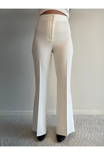 Hamiyet Doğan High Waist Zippered Flared Trousers