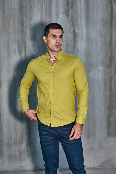 jack carisma Πουκάμισο CHARTREUSE ΠΡΑΣΙΝΟ ΚΑΤΑΛΟΓΟΥ ΜΕ ΛΑΙΝΑ ΛΙΚΡΑ ΚΑΙ ΒΑΜΒΑΚ...