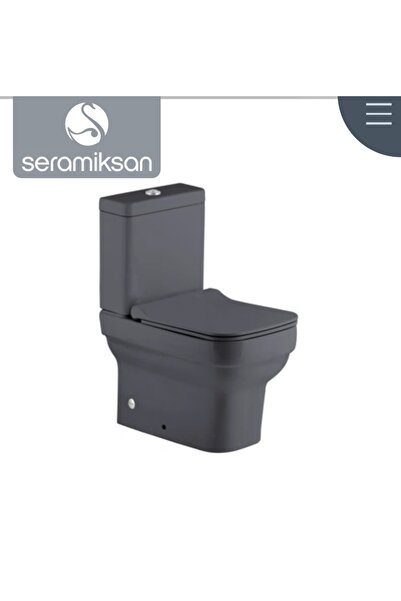 Seramiksan Bold Rim-out Mat Antrasit Dtd Klozet