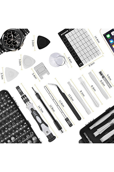 Primo Plus 115-In-1 Magnetic Precision Screwdriver Set Black.