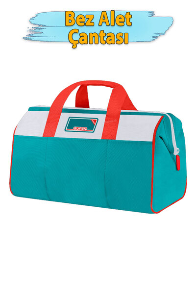 Badem10 Dayanıklı Bez Takım Çantası Gözlü Geniş Hacimli Hafif Taşınabilir Pro...