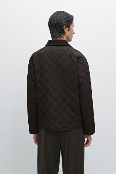 Massimo Dutti Napa yaka şişme mont